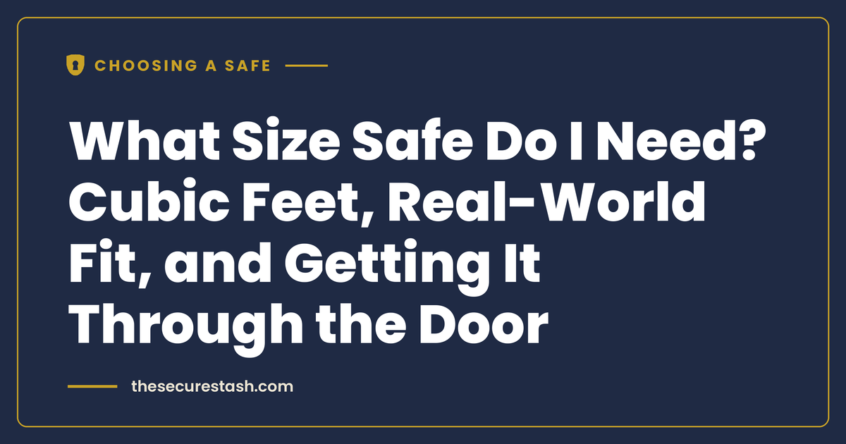 What Size Safe Do I Need? Cubic Feet, Real-World Fit, and Getting It Through the Door